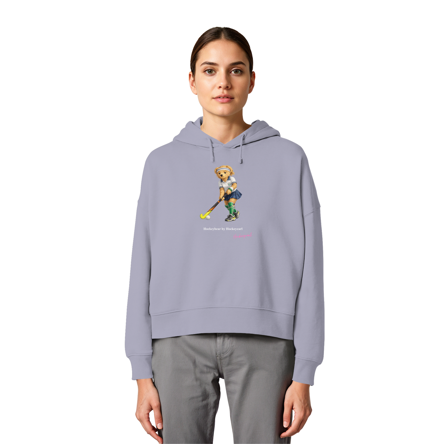 Hockeybear  - Womens Organic Boxcut Hoodie