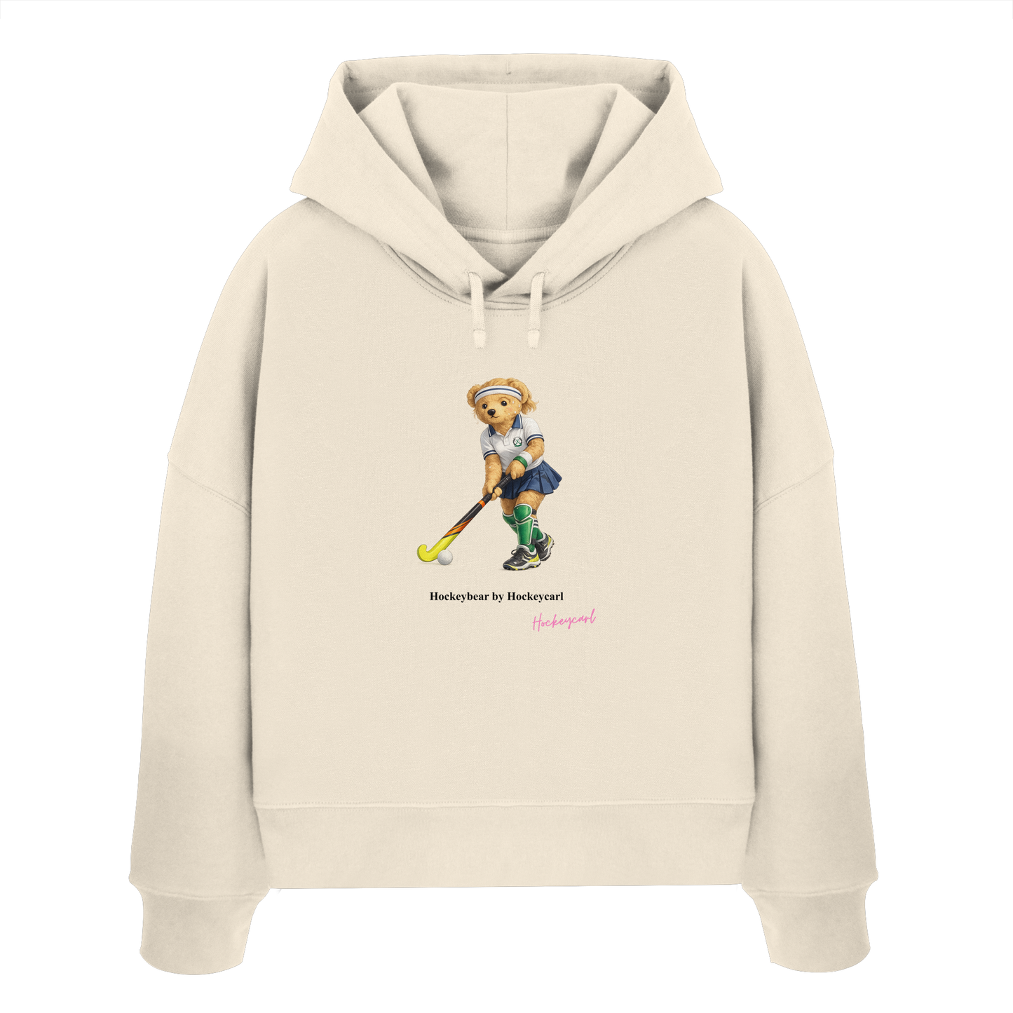Hockeybear  - Womens Organic Boxcut Hoodie