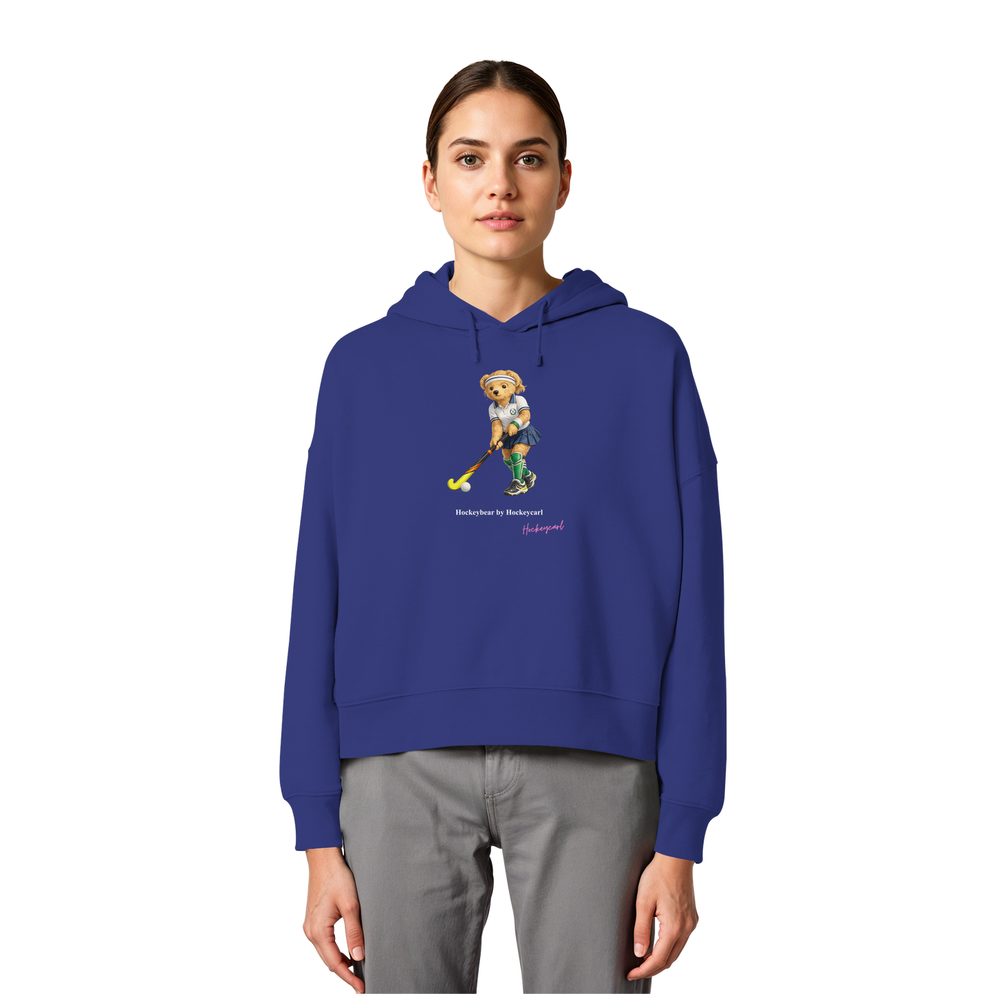 Hockeybear  - Womens Organic Boxcut Hoodie